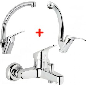Resim Mix Banyo Bataryası Lavabo - Evye 3 Lü Avantajlı Set ( Lisinya ) 