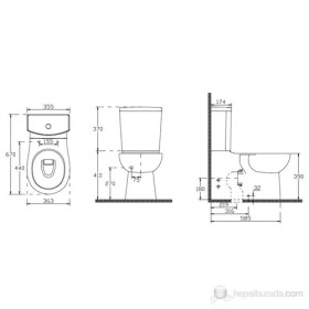Resim Ece Banyo Karizma Duvara Sıfır Klozet Set 