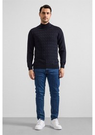 Resim Süvari Lacivert Regular Yarım Balıkçı Yaka Kazak Tr2013700495-m09 Lacivert 