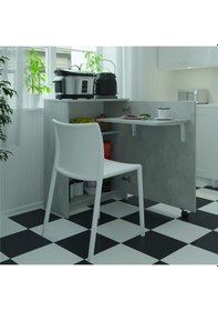 Resim Asra Trend Mutfak Kiler Dolabı+katlanır Masa Md003 Retro Taş 