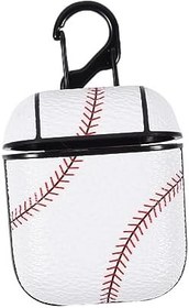 Resim Hemobllo 1 Adet Beyzbol Kulaklık Durumda Kulaklık Durumda Kapağı Anahtarlık Aksesuarları Kadınlar Için Deri Kutusu Beyaz Bayan Pu Deri Kutusu 