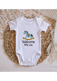 Resim Bitmeyenkartus Bk Kids Welcome Little One Tasarımlı Bebek Body Zıbın - Model 1 Çok Renkli 