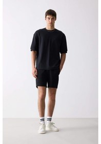 Resim DeFacto Regular Fit Düz Paça Şort D9769AX25SMBK81 