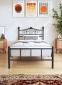Resim FANO King Ferforje Karyola Siyah Tek Kişilik Metal Yatak 90x190, 90x200, 100x200, 120x190, 120x200 