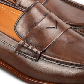 Resim Zerbay Stanley Kösele Taban Deri Erkek Loafer Klasik Ayakkabı Kösele 