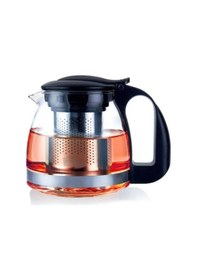 Resim Lüks Renkli Cam Süzgeçli Demlik 700 Ml Modern Şıklık Çok Renkli 