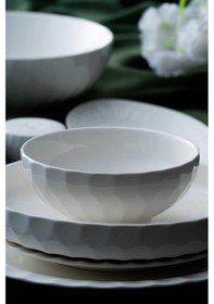 Resim Acar Relax 6 Kişilik 29 Parça Porselen Yemek Takımı Beyaz 