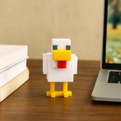 Resim 1 adet 3D Baskılı Pixel Sanat Tavuğu - Renkli Plastik Masa Dekoru, Sevimli Hayvan Figürü Paskalya ve Ev Dekorasyonu için, Pil Gerektirmez, Masaüstü Gösterimi, Eğlenceli Tasarım, Detaylı El Sanatçılığı, Noel, Cadılar Bayramı Dekorasyonları, Sonbahar Ev Dekorasyonu Koleksiyon Figürleri 