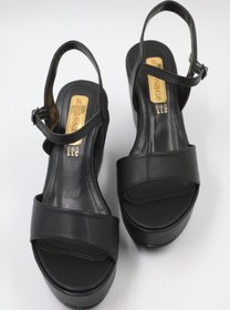 Resim PASSAGE SHOES 3017 Siyah Dolgu Topuk Kadın Ayakkabı 