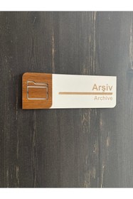 Resim PP Arşiv Ofis Oda Kapı isimliği Yönlendirme Tabelası Levhası 