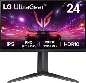 Resim LG 24” UltraGear 24GS65F-B 1Ms (GtG) 180Hz (HDMI+Display) AMD FreeSync + G-SYNC HDR10 IPS Panel FHD Pivot Gaming Monitör 