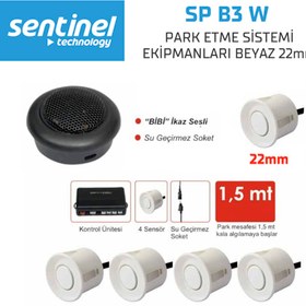 Resim BTM OTOMOTİV Sentinel Ses Ikazlı Araç Park Sensörü Araç Park Asistanı Beyaz 