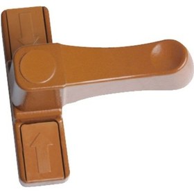 Resim Emniyet Pencere Kilidi Açık Kahverengi Altin Meşe 2 Adet 