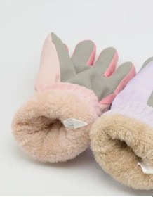 Resim Şirin Pembe Hello Kitty Sanrio Profesyonel Kayak Snowboard Kar Eldiveni Pembe 