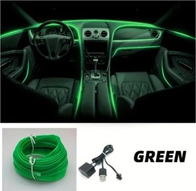 Resim Trendooze 78.74 İnç Kırmızı Turuncu Araç İçi Led Dekoratif Ortam Aydınlatma Şeridi Usb 5v Esnek Dıy 