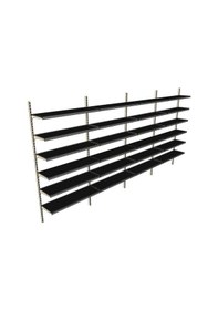 Resim 6 Katlı 4'lü Duvara Monte - Standart Market Rafı Mavi-30x95 Cm Mavi 