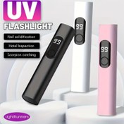 Resim 1 adet/2 adet Beyaz/Pembe/Siyah El Feneri-395nm, Tırnak Sanatı Solidifikasyonu, Minimalist Mini Boyutlu El Tırnak Lambası, USB Şarj Edilebilir, Floresan Mineraller için, Ev Evcil Hayvan Urini Leke İnceleme Lambası, Reçine Güçlendirme, Düğme Tipi, Dijital Ekran Sayma 