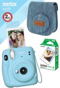 Resim Fujifilm Instax Mini 11 Mavi Fotoğraf Makinesi Ve Jean Çantalı Hediye Seti 3 