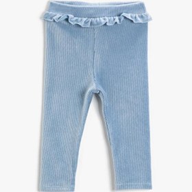 Resim Kız Bebek Beli Fırfırlı Tayt Pamuklu 