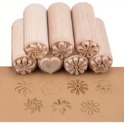 Resim 7 adet Doğal Ahşap Seramik Damgaları - Kil ve Seramik El Sanatları için Yuvarlak Çiçekli ve Geometrik Desenler, Karışık Renkler El Yapımı Ahşap Damgalar DIY Zanaatkar Seramikler, Ev Dekoru, Hediye Yapımı, Hediye El Sanatları | Geometrik Tasarımlar | Karmaşık Ahşap Tasarımlar, Ahşap El İşleri 