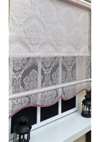 Resim Çift Mekanizmalı Pembe Tül Perde Ve Ekru Stor Perde Stb2015-v06 