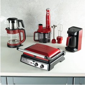 Resim Kırmızı Elektrikli Çeyiz Seti, Zarif ve Modern Tasarım, Hızlı ve Güçlü Performans 