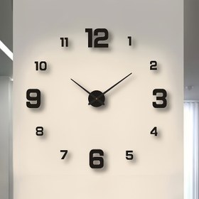 Resim Modern İskandinav Tarzı Sessiz Duvar Saati - Kendin Yap Yapışkanlı, Etkileşimli Parlayan Dijital Ekran, Oturma Odası veya Çalışma Odası İçin Mükemmel, Minimalist Tasarım, Pille Çalışan (AA Dahil Değil), Saat Duvar Dekoru 