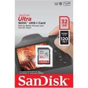 Resim Sandisk Ultra 32GB 120mb/s SDHC Hafıza Kartı 