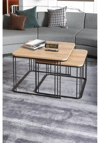 Resim Uslucan Alışveriş Orta Sehpa İkili Alize Atlantik Çam Çok Renkli 