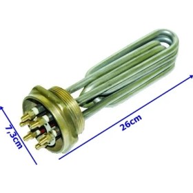 Resim Balçık 2" Parmak Krom Kafalı Kazan (Tolon) Tank Isıtıcı Rezistansı 6000 Watt 