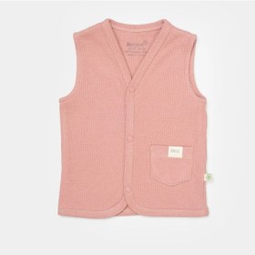 Resim Biorganic Waffle Smile Bebek Yelek 61502 Kırmızı-kahverengi Kırmızı - Kahverengi 