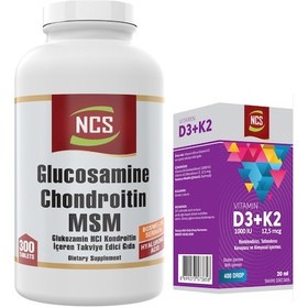 Resim Ncs Glucosamine Chondroitin Msm 300 Tablet + Ncs Vitamin D3 K2 20 ML 