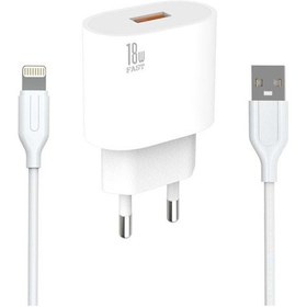 Resim Pdateknoloji Yetty Lightning 2 İn 1 Hızlı Şarj Cihazı + Lightning Kablo Beyaz Yt-10l Yerli Üretim 
