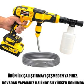 Resim Germany Style Çift Akülü Şarjlı Oto Araç Yıkama Köpük Makinesi Araç Üfleme Kurutma Makinesi İkili Se 