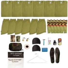 Resim Temel Askeri Malzeme Bedelli Acemi Asker Seti 6'lı Yeşil 