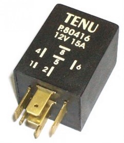 Resim ELO YIKAMALI SİLECEK RÖLESİ 12V 6 TERMİNALLİ 