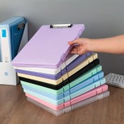 Resim 1 adet A4 Plastik Düzenleyici Klipsli - Sınav Belgeleri, Müzik Notaları ve Ofis Düzeni için Çok Fonksiyonlu Yazma Padı, Dayanıklı Keten Malzeme, Öğrenciler ve Profesyoneller için İdeal, Ofis Malzemeleri | Renkli Düzenleyici | Dayanıklı Keten Düzenleyici, Masa Düzenleyici 