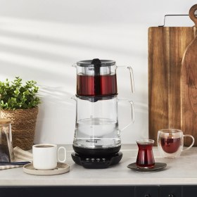 Resim Homend Royaltea 1746H Konuşan Cam Çay Makinesi Siyah 