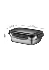 Resim 2 Adet 304 Çelik 550 Ml Yemek Meyve Et Buzdolabı Beslenme Saklama Kabı Mt224 Gri 