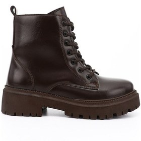 Resim Gönderi R Kahverengi Fermuarlı Kalın Topuklu Postal Bot kahverengi 