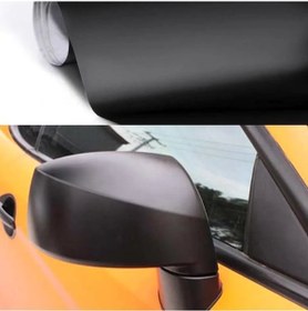 Resim Mat Siyah Kendinden Yapışkanlı Kaplama Folyosu 122 Cm X 30 Cm 