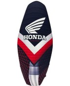 Resim Honda Activa S Koltuk Kılıfı Siyah Beyaz Kırmızı Üçgen 
