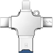 Resim 4 In 1 Bellek Mikro Sd Kart Okuyucu İphone Uyumlu Ipad Android Mac Pc Kamera Tip C 4 İn 1 