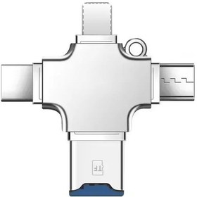 Resim 4 In 1 Bellek Mikro Sd Kart Okuyucu İphone Uyumlu Ipad Android Mac Pc Kamera Tip C 4 İn 1 