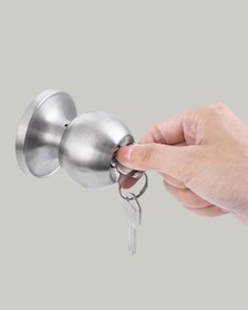 Resim Mat Renk Topuzlu Kapı Kilidi - Giriş Tipi 