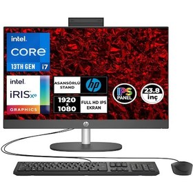 Resim HP Proone 240 G10 8T2W7ES006 i7-1355U 64 GB 1 TB SSD 23.8" Dos FHD AIO Masaüstü Bilgisayar 