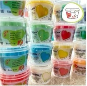 Resim Lidyada Maison Doğal Oyun Hamuru - Eco Cup- 3'lü Ara Renkler (Mor - Yeşil - Turuncu) 3X125GR 