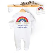 Resim Niles Baby design for baby Tulum Set Gökkuşağının Sekizinci Rengi Olmaya Geldim Yazılı 