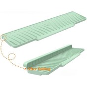 Resim Cloudstore Light Green 1 Adet Katlanır Silikon Lavabo Sprey Koruması Ve Drenaj Pedi 