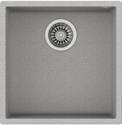 Resim Teka Square 40.40 Tg Tek Hazneli Tegranite + Eviye - Stone Grey - 115230026 